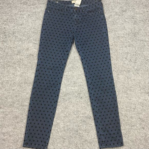 Weekend jeans women’s 6 polkadotted stretch retro bold preppy girly Artsy 30/30 - Picture 1 of 9